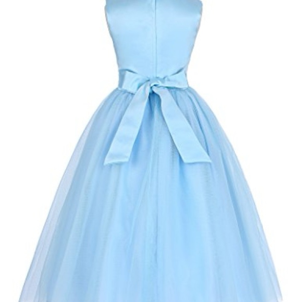 Grace Karin Blue Elegant Kids Dress